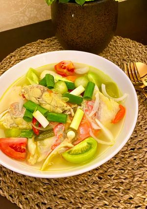 Foto resep Sup Ikan Kakap Merah kuah asam segar