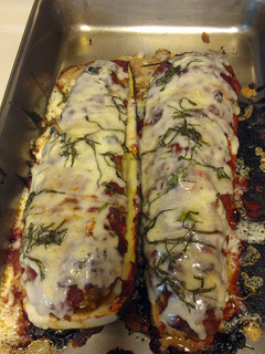 A picture of Zucchini Boats.
