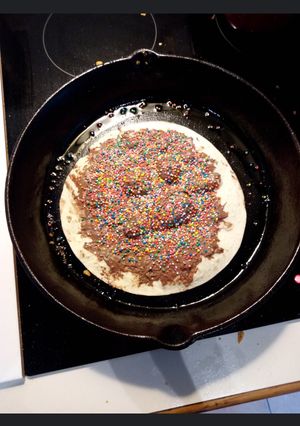 A picture of Fried Nutella bread.