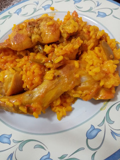 Una foto de Conejo con arroz