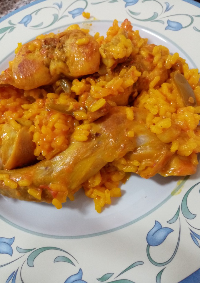Una foto de Conejo con arroz