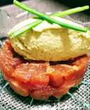 Tartar de atún con helado de aguacate saludable #low carb