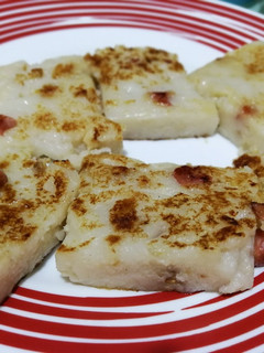 A picture of Radish cake 腊味萝卜糕.