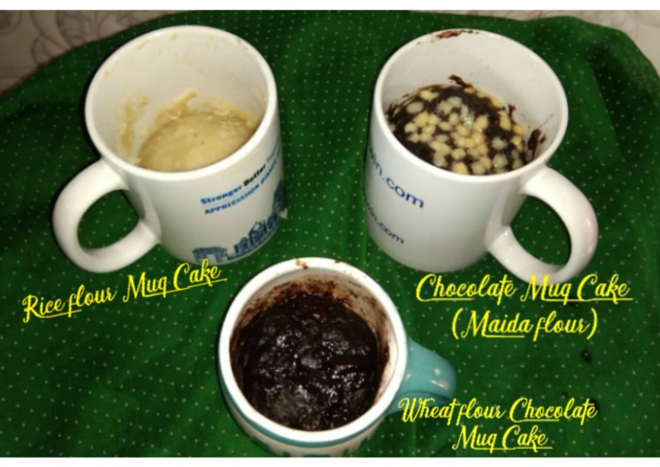 3 Different Mug Cake (steamed)