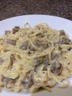 Foto resep Simply Spaghetti beefburger carbonara