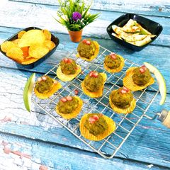 A picture of Raw mango potato chaat.
