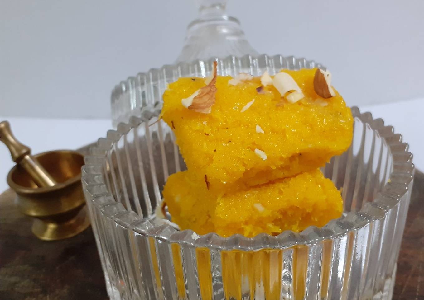 Mango coconut burfi