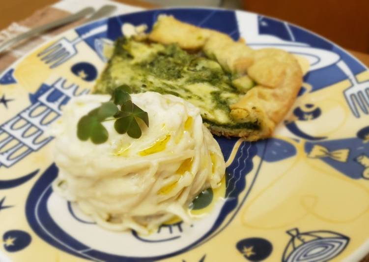 Macarrão ao molho branco com queijo gouda