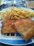 Cachopo de cecina y queso de cabra