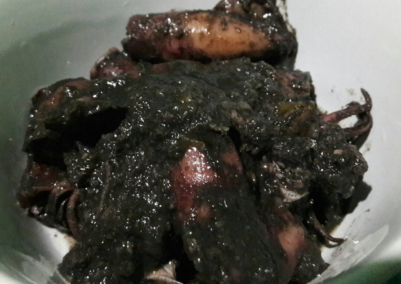 Sotong hitam rebus