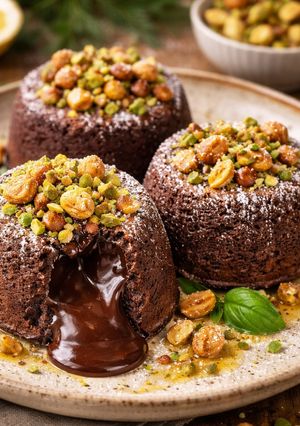 Foto de Petit Gâteau Franco-Brasileiro com Pistache, Amêndoas e Limão Siciliano