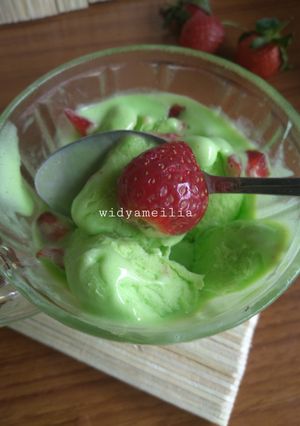Foto resep Es Krim pasta pandan