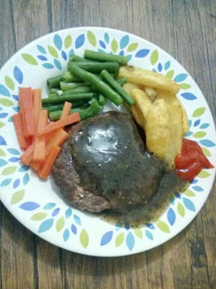 Foto resep Steak Wagyu with Black Pepper Saos
