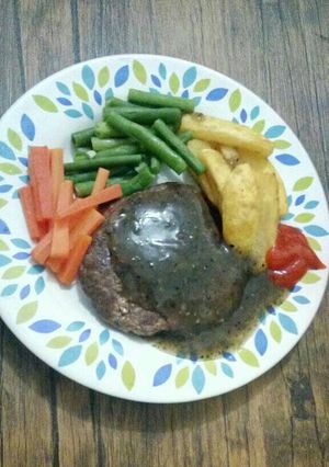 Foto resep Steak Wagyu with Black Pepper Saos