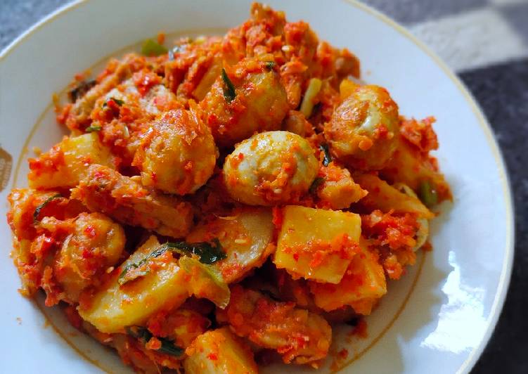 Balado Kentang Telur Puyuh