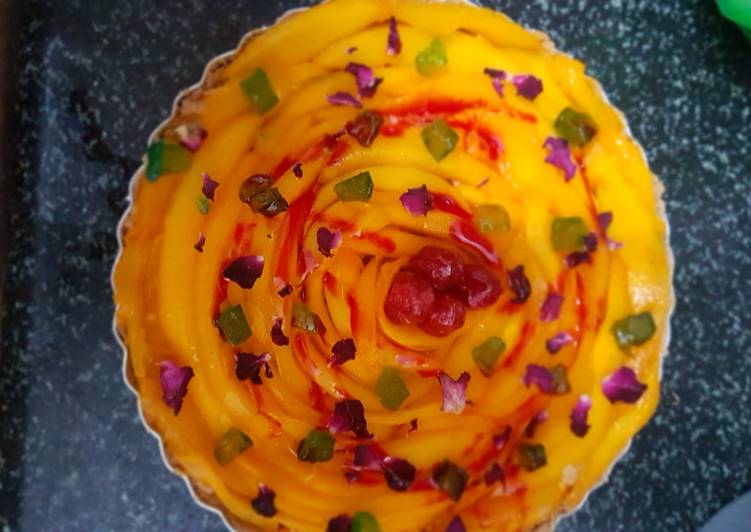 Steps to Make Any-night-of-the-week Mango flower tart