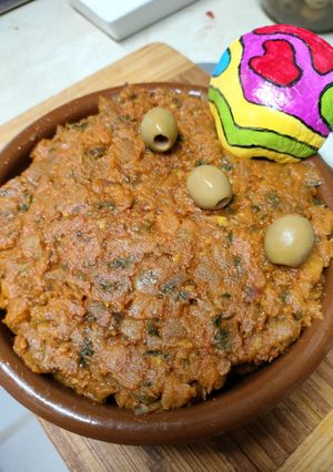 Una foto de Zaalouk - unto de berenjena y tomate