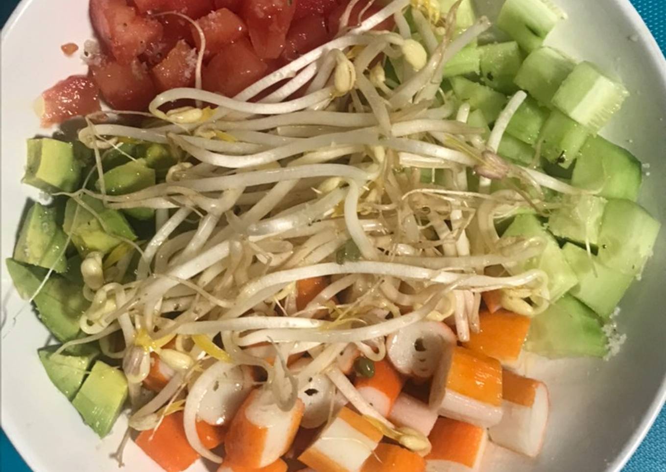 Ensalada variada con germinados, para cenar