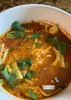 A picture of Tortilla Soup.