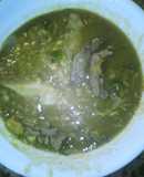 Sopa de lentejas con calabaza