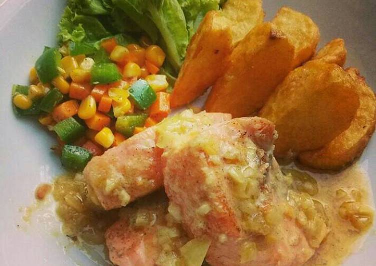  Resep  Salmon with Lemon  Butter  Sauce oleh Momy Sakha Cookpad