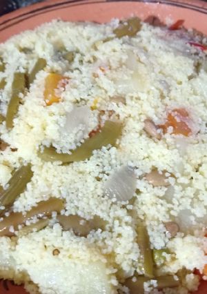 صورة لوصفة مسفوف باللوبيا الخضراء والخضر