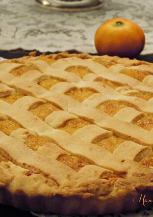 Una foto de Crostata con mermelada de mandarina