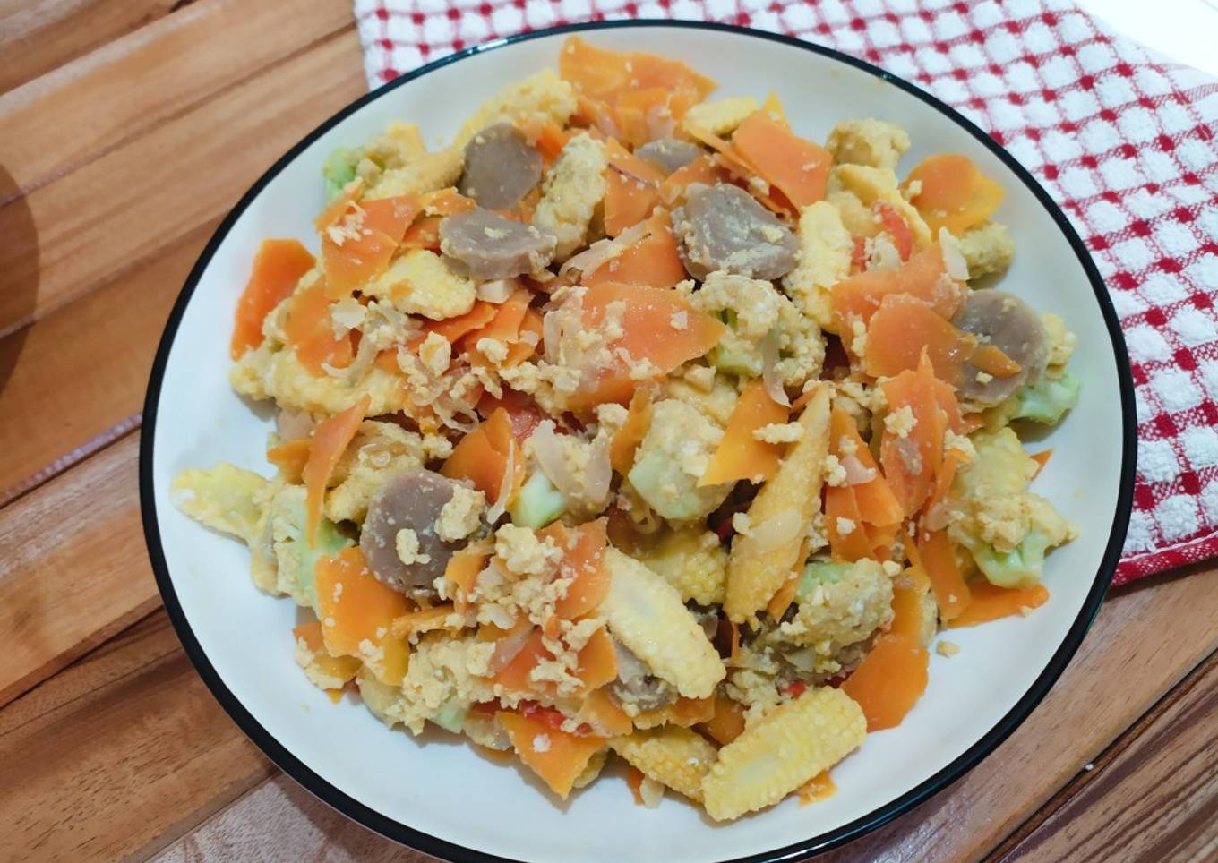 Capcay Sayur Bakso Kering