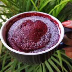 A picture of Red Velvet Cake In A Mug | Valentine's Day Special Recipe.