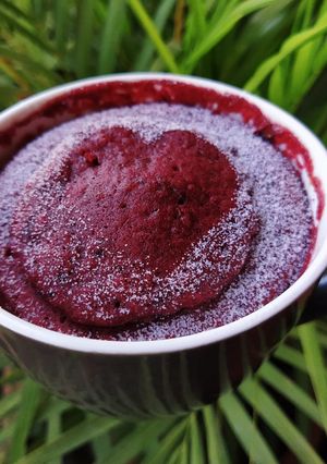A picture of Red Velvet Cake In A Mug | Valentine's Day Special Recipe.