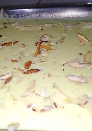 A picture of Almond pudding.
