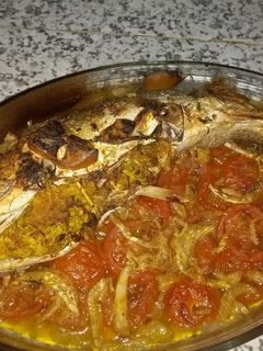 صورة لوصفة سمك محشي بالشعيرية