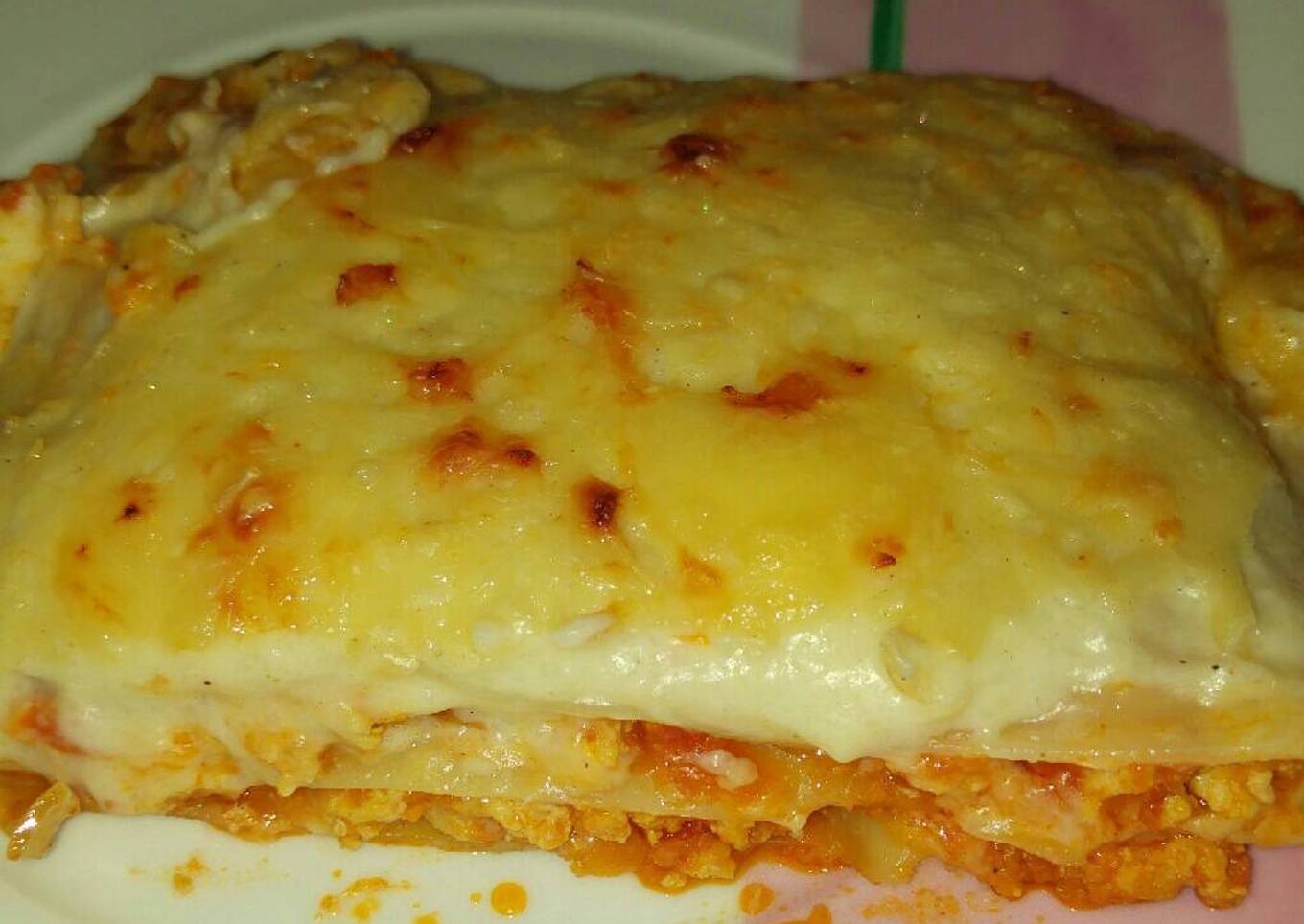 Lasaña de pollo y zanahoria