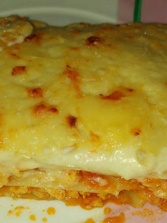 Una foto de Lasaña de pollo y zanahoria