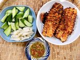 Mực nướng sate bằng nồi chiên không dầu