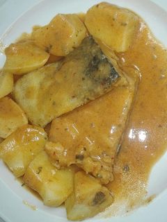 Una foto de Bacalao con patatas