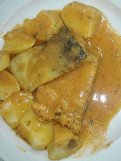 Una foto de Bacalao con patatas