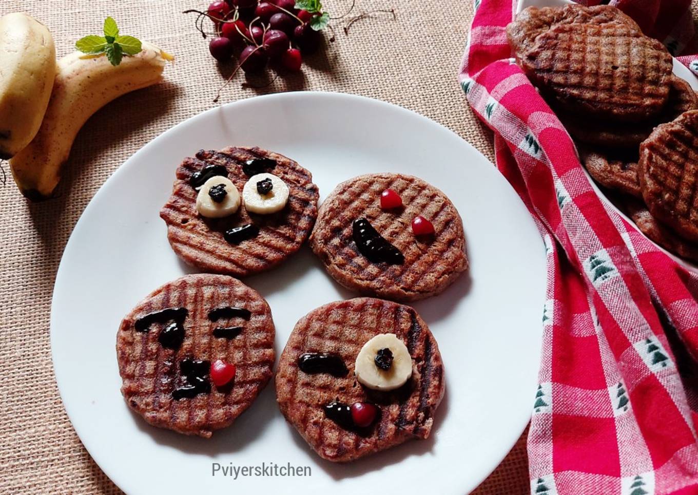Indian Style Eggless Ragi Waffles-