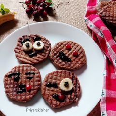 Indian Style Eggless Ragi Waffles- A picture of Indian Style Eggless Ragi Waffles-.
