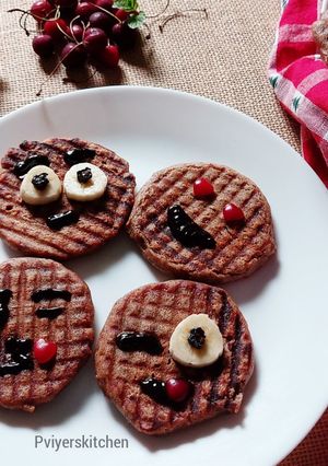 A picture of Indian Style Eggless Ragi Waffles-.