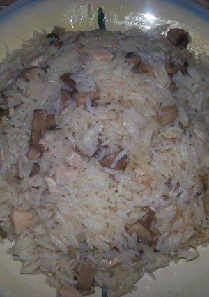 صورة لوصفة طريقة عمل ارز بالفطر والدجاج