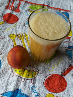 Una foto de Licuado de durazno (sin leche)