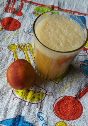Una foto de Licuado de durazno (sin leche)