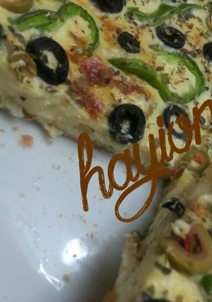 صورة لوصفة بيتزا البيض والجبن 🍕🍕🍕