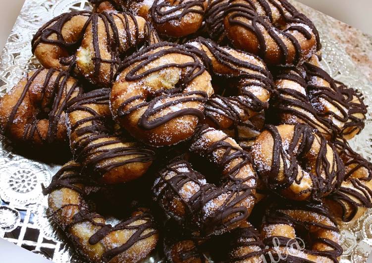Rollos fritos de naranja 🍊 con hilo de chocolate negro