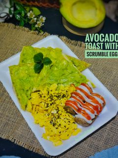 Foto resep Avocado Toast With Scrumble Egg