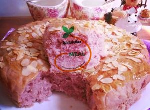 Hình của món Bánh mỳ sữa khoai lang tím.