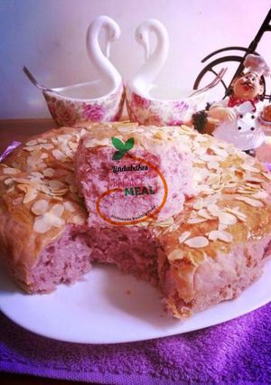 Hình của món Bánh mỳ sữa khoai lang tím.