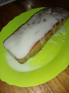 Una foto de Budín de mermelada de frambuesa