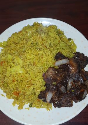 A picture of My simple fried rice.